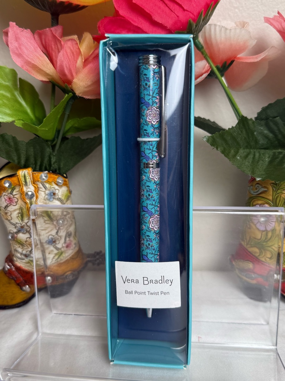 NWT Vera Bradley Peacock Garden Ball Point Pen